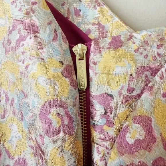 Zac Posen x Target | Floral Brocade Mini Tea Dress Oversized Bow Metallic 18W - Picture 6 of 11